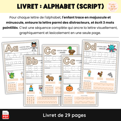 Pack de 4 livrets d'activités pour la maternelle : écrire, dénombrer et tracer