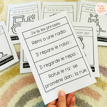 Apprendre à lire les syllabes, mots et phrases (18 livrets de sons simples)