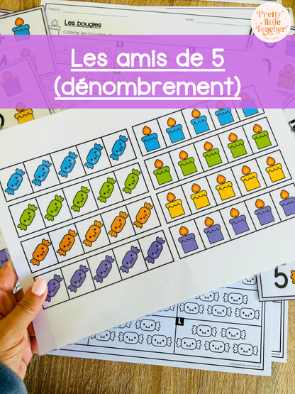 Dénombrer jusqu'à 5, les amis de 5 (5x)
