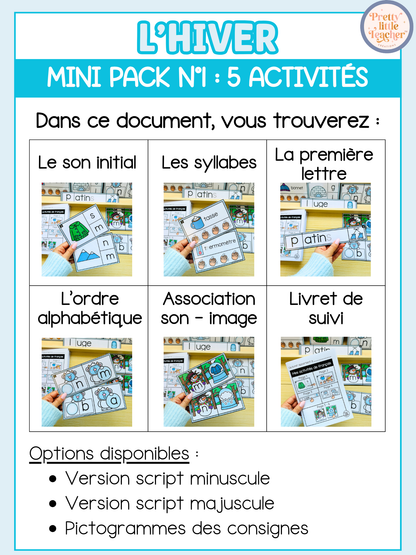 Mini Pack 1 Français sur l'hiver