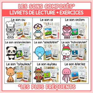 Pack Sons composés fréquents : 9 livrets de lecture + exercices