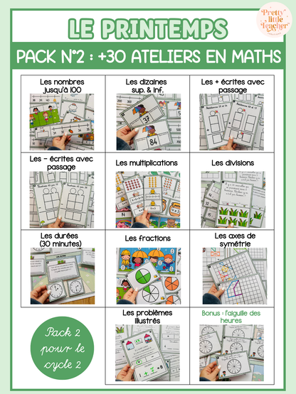 Pack 2 Math sur le printemps