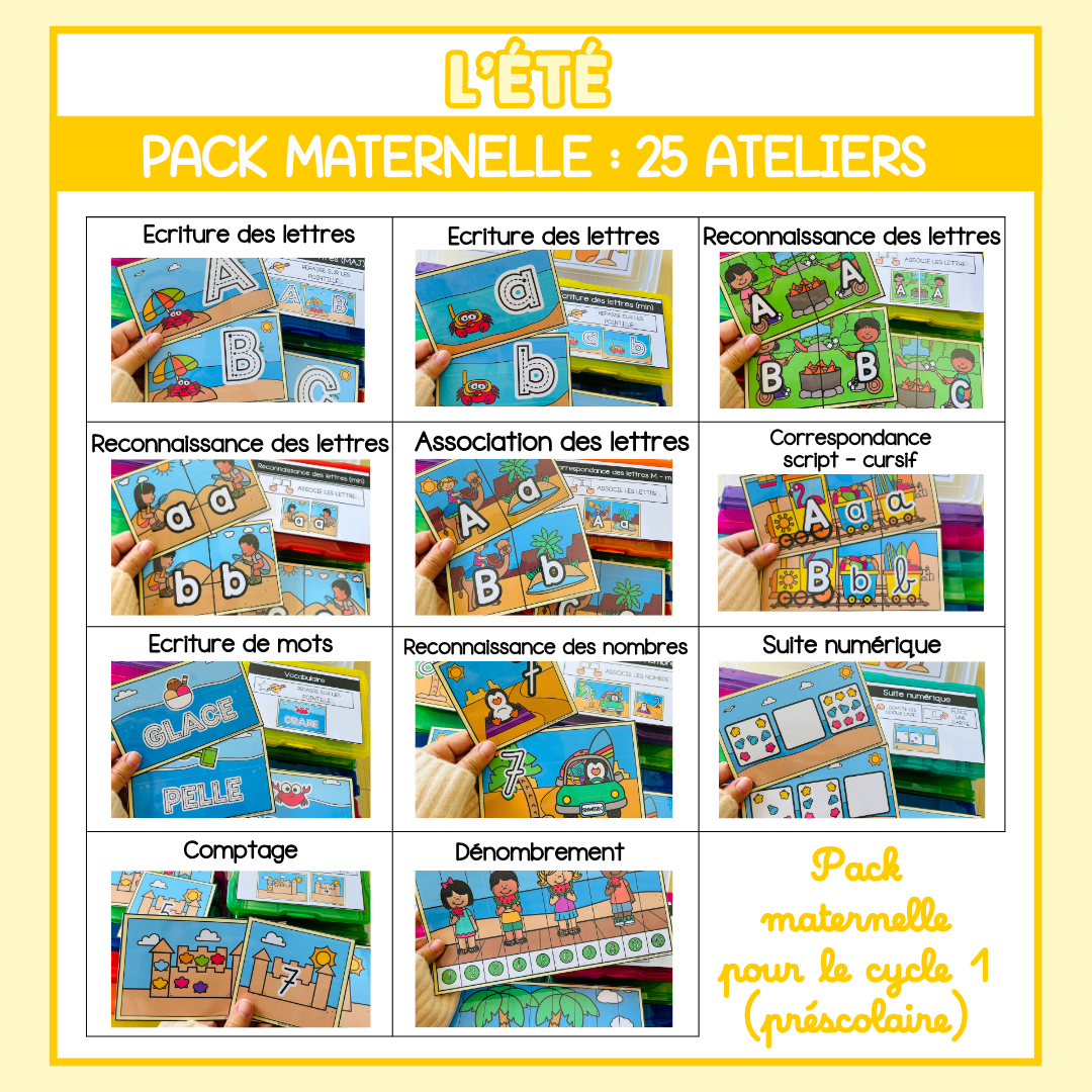 Tous les Packs Maternelle pour toute l'année