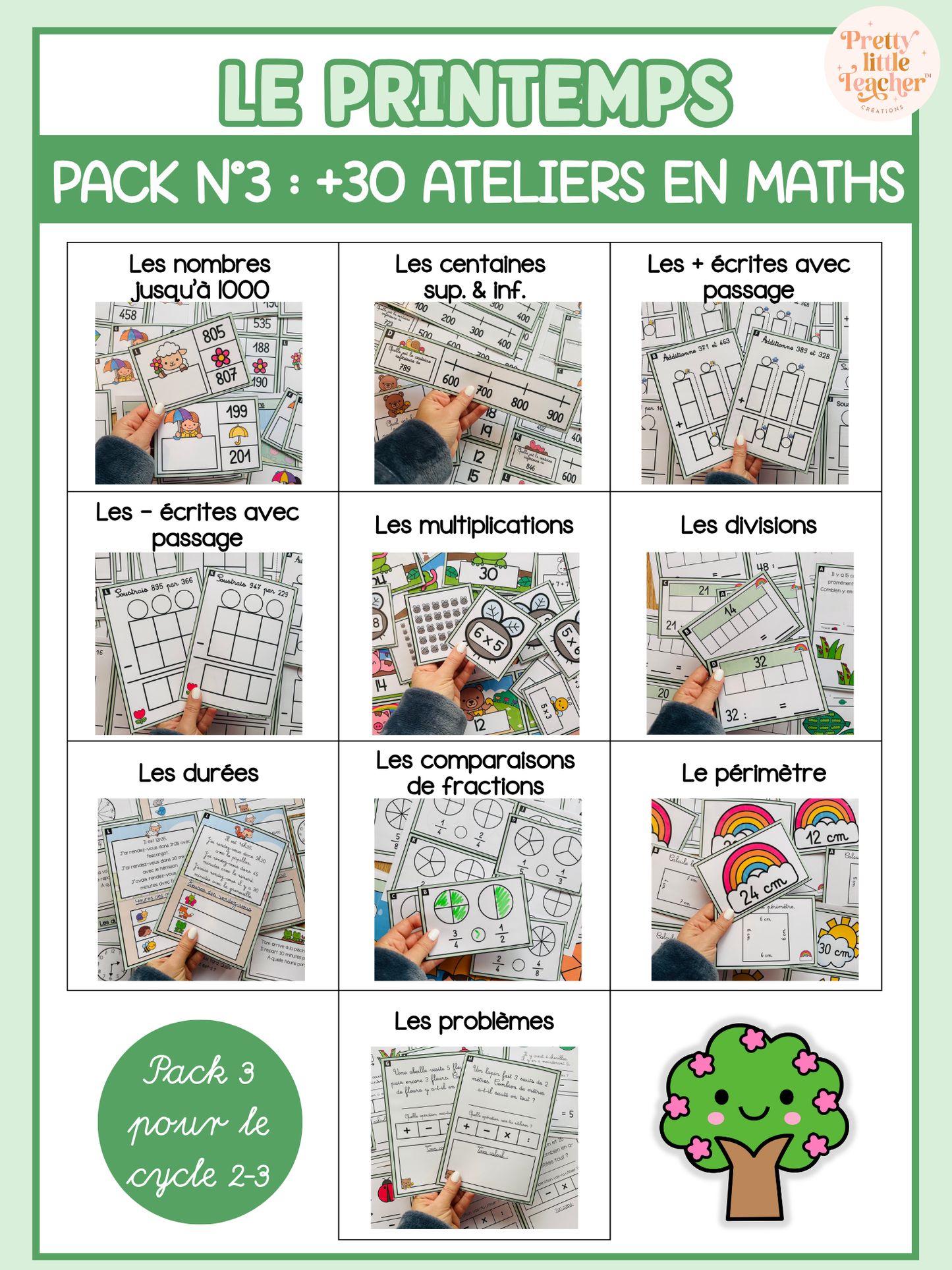 Pack 3 Mathématiques sur le printemps