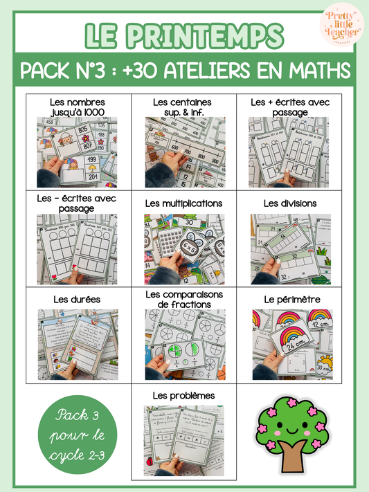 Pack 3 Mathématiques sur le printemps