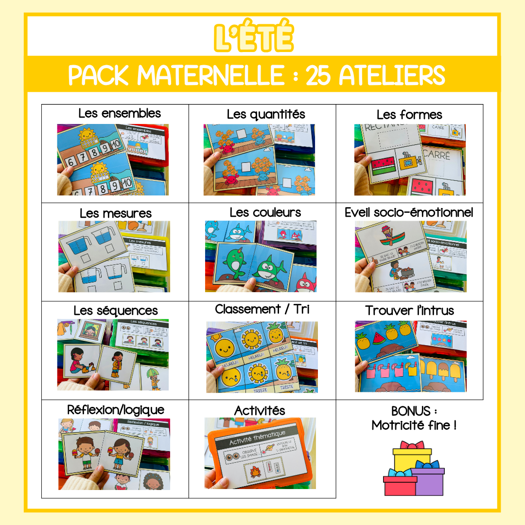 Tous les Packs Maternelle pour toute l'année