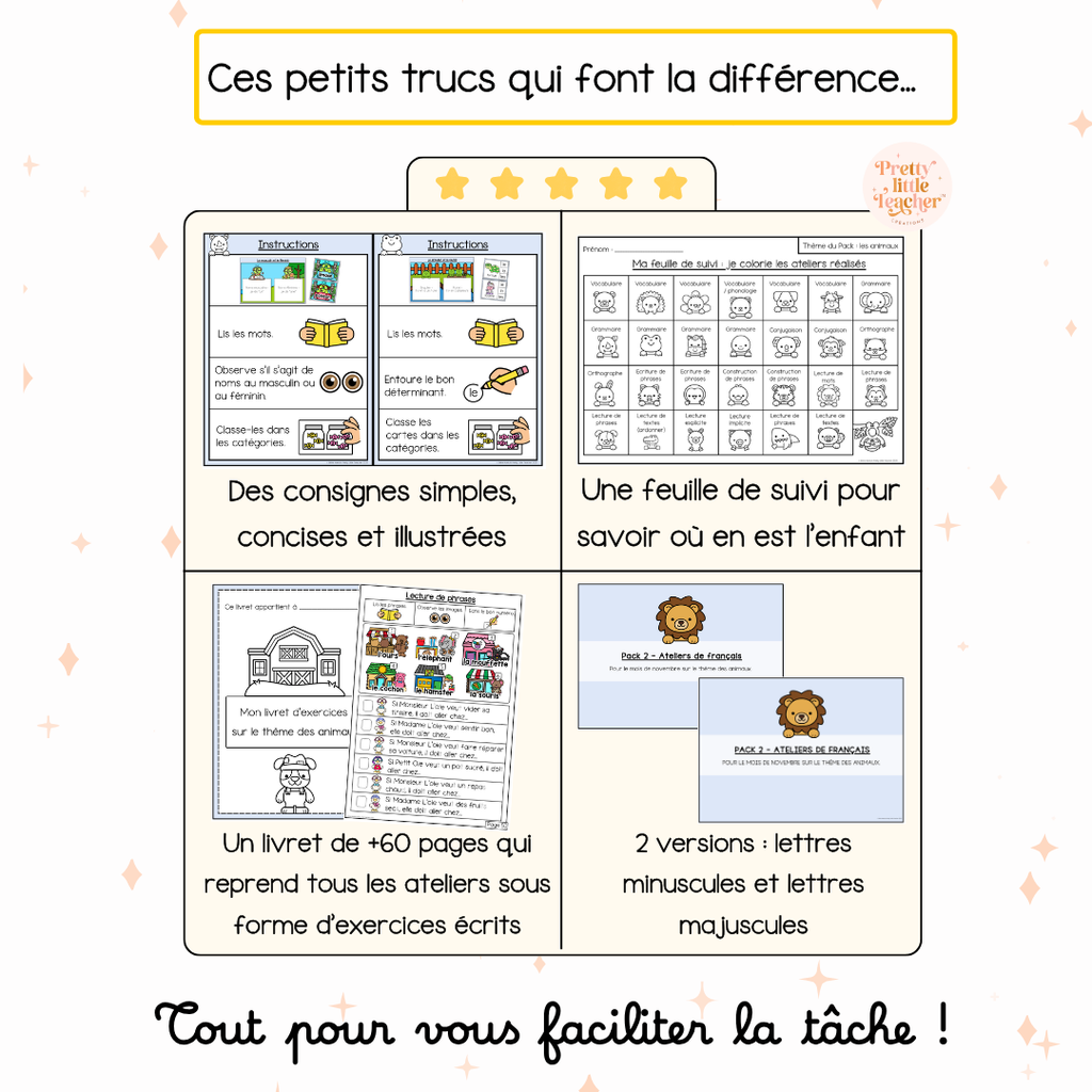 Tous les Packs 2 Français pour toute l'année