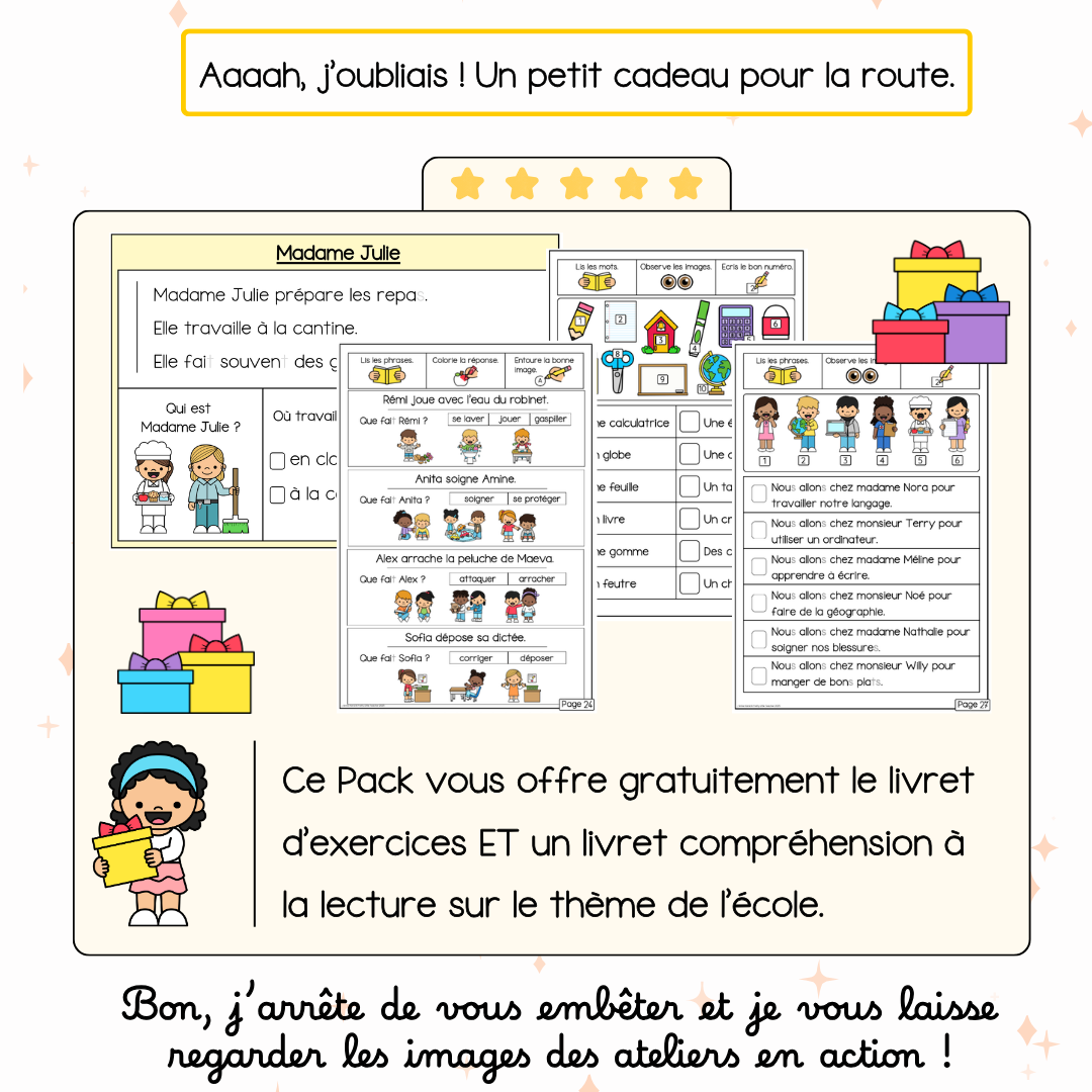 Pack 2 Français sur l'école