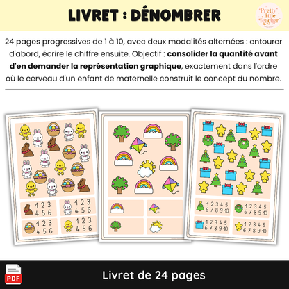 Pack de 4 livrets d'activités pour la maternelle : écrire, dénombrer et tracer