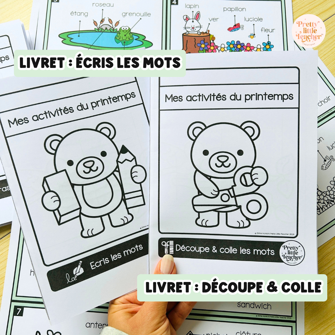 Activités de vocabulaire sur le thème du printemps