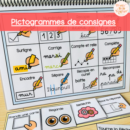 Les consignes en images - pictogrammes