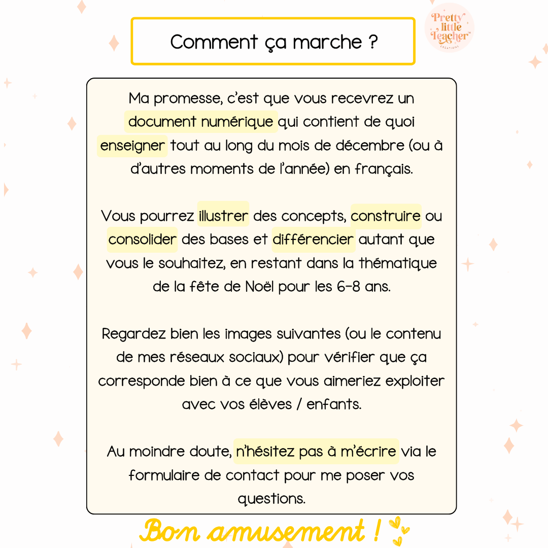 Pack 2 Français sur Noël