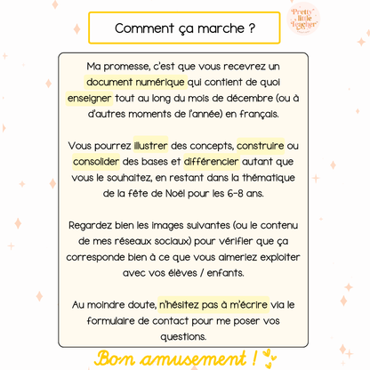 Pack 2 Français sur Noël