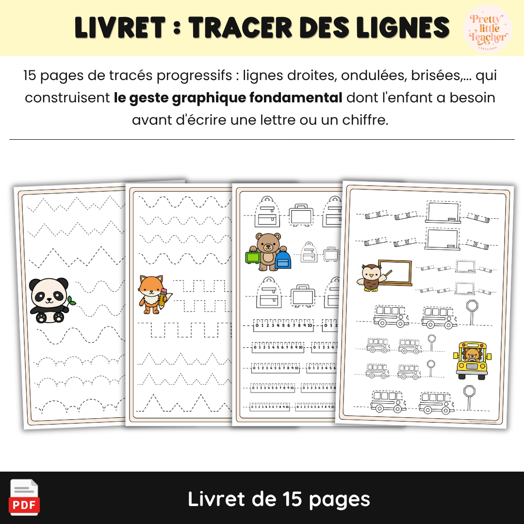 Pack de 4 livrets d'activités pour la maternelle : écrire, dénombrer et tracer