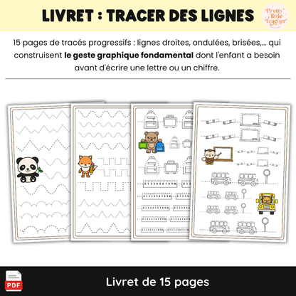 Pack de 4 livrets d'activités pour la maternelle : écrire, dénombrer et tracer