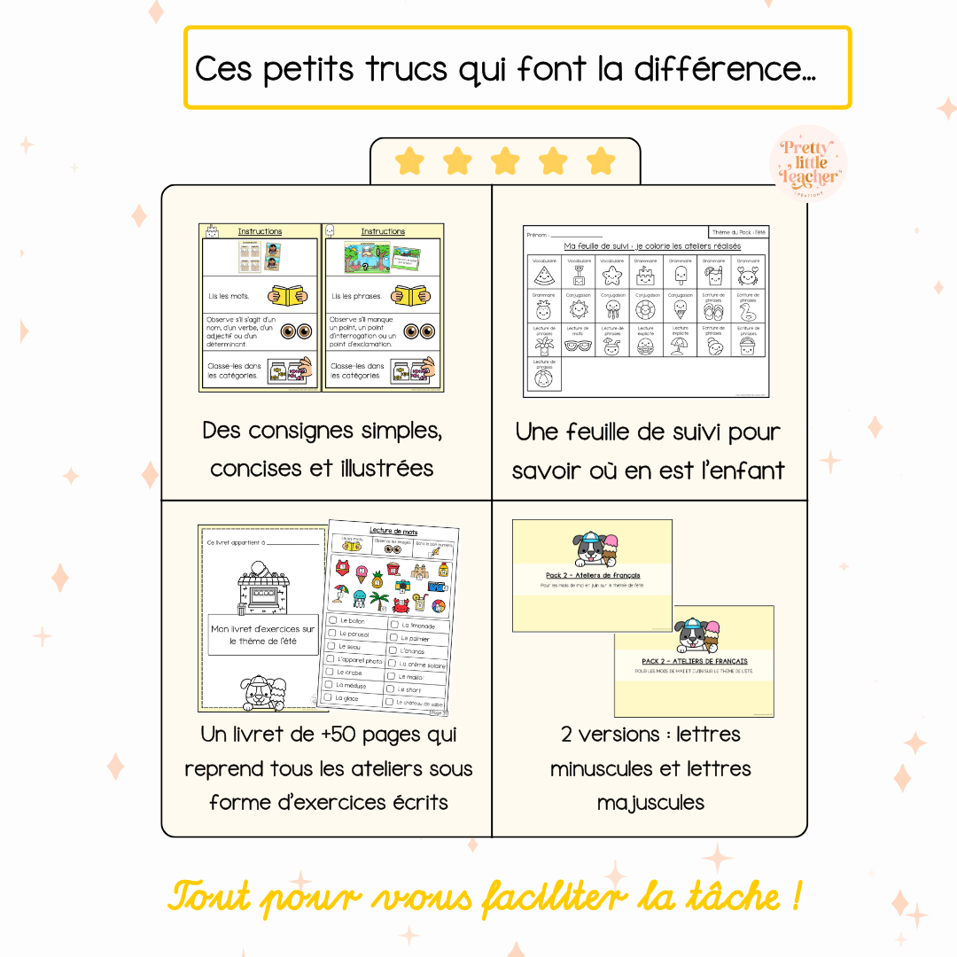 Pack 2 Français sur l'été