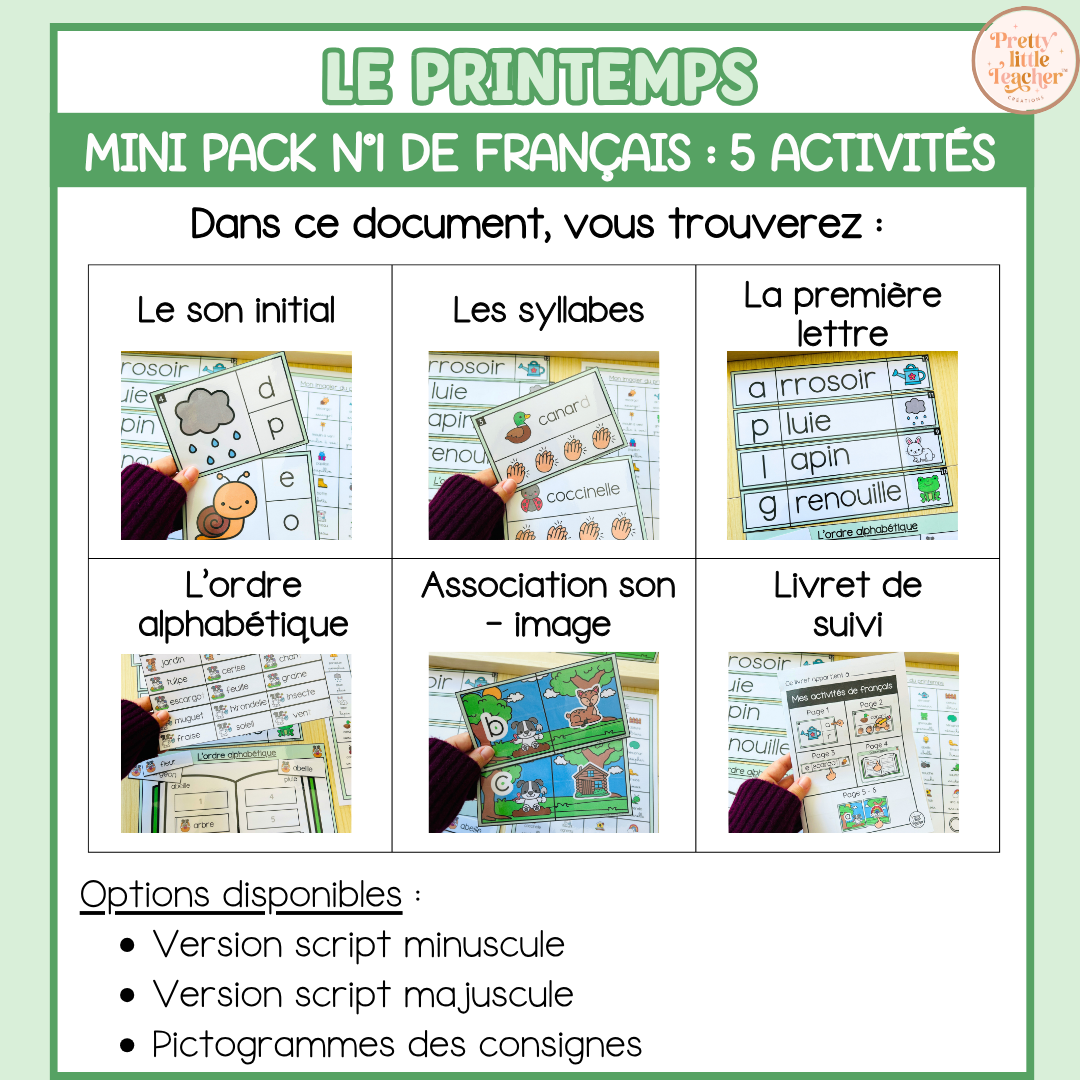 Tous les Mini Packs 1 Français pour toute l'année