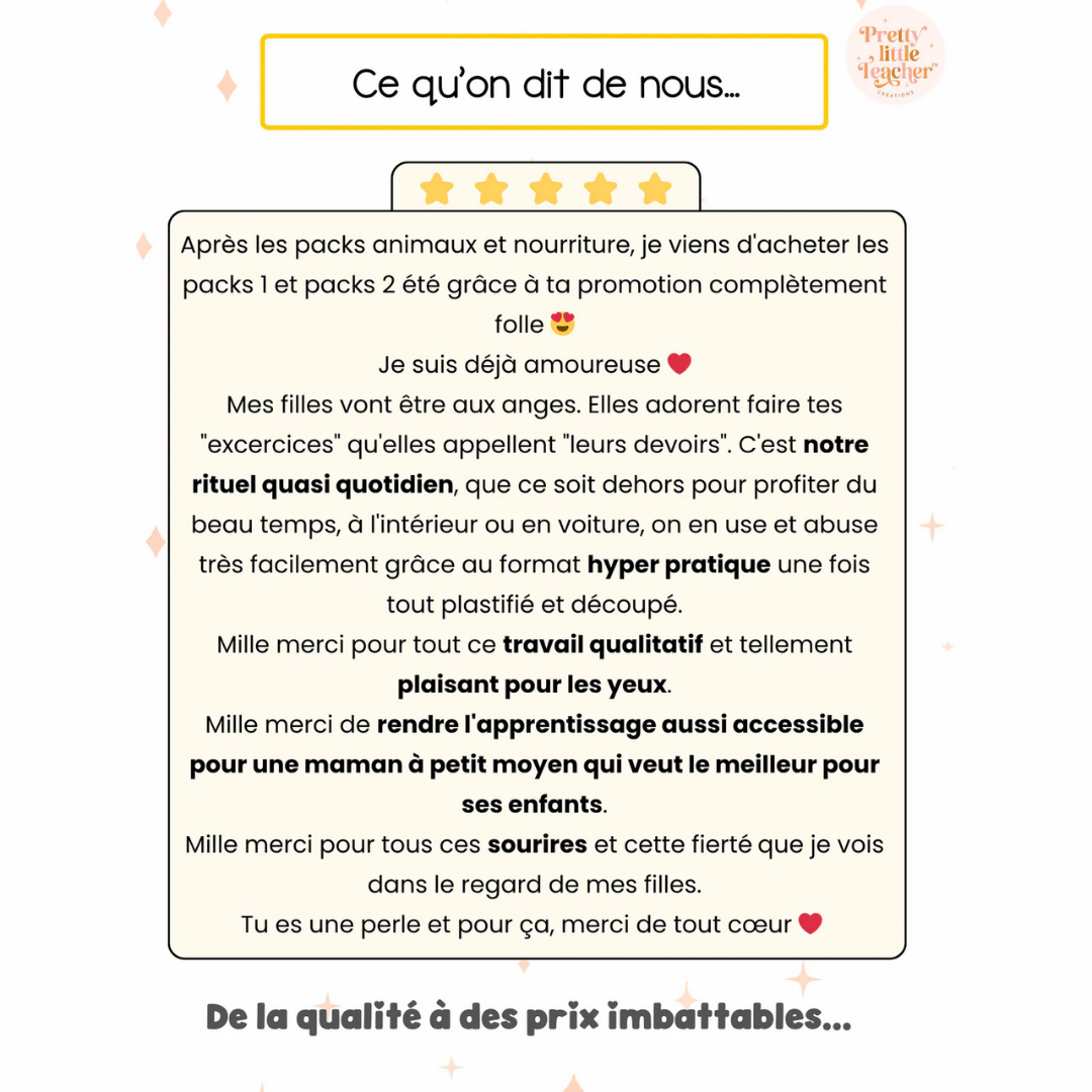 Pack 2 Français sur l'été