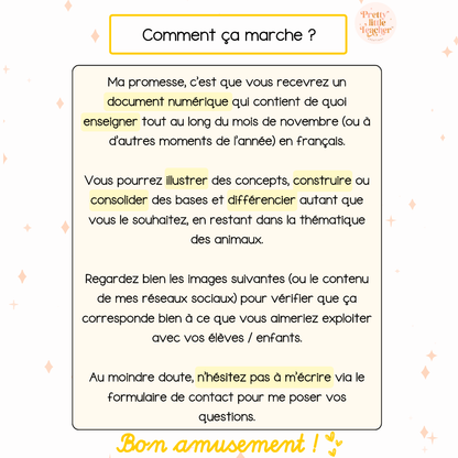 Pack 2 Français sur l'école