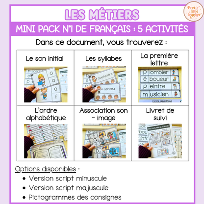 Tous les Mini Packs 1 Français pour toute l'année