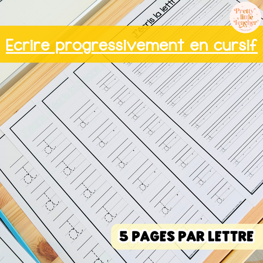 Livrets : j'apprends à écrire progressivement en cursif