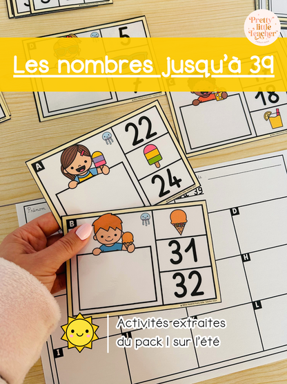 Les nombres jusqu'à 39