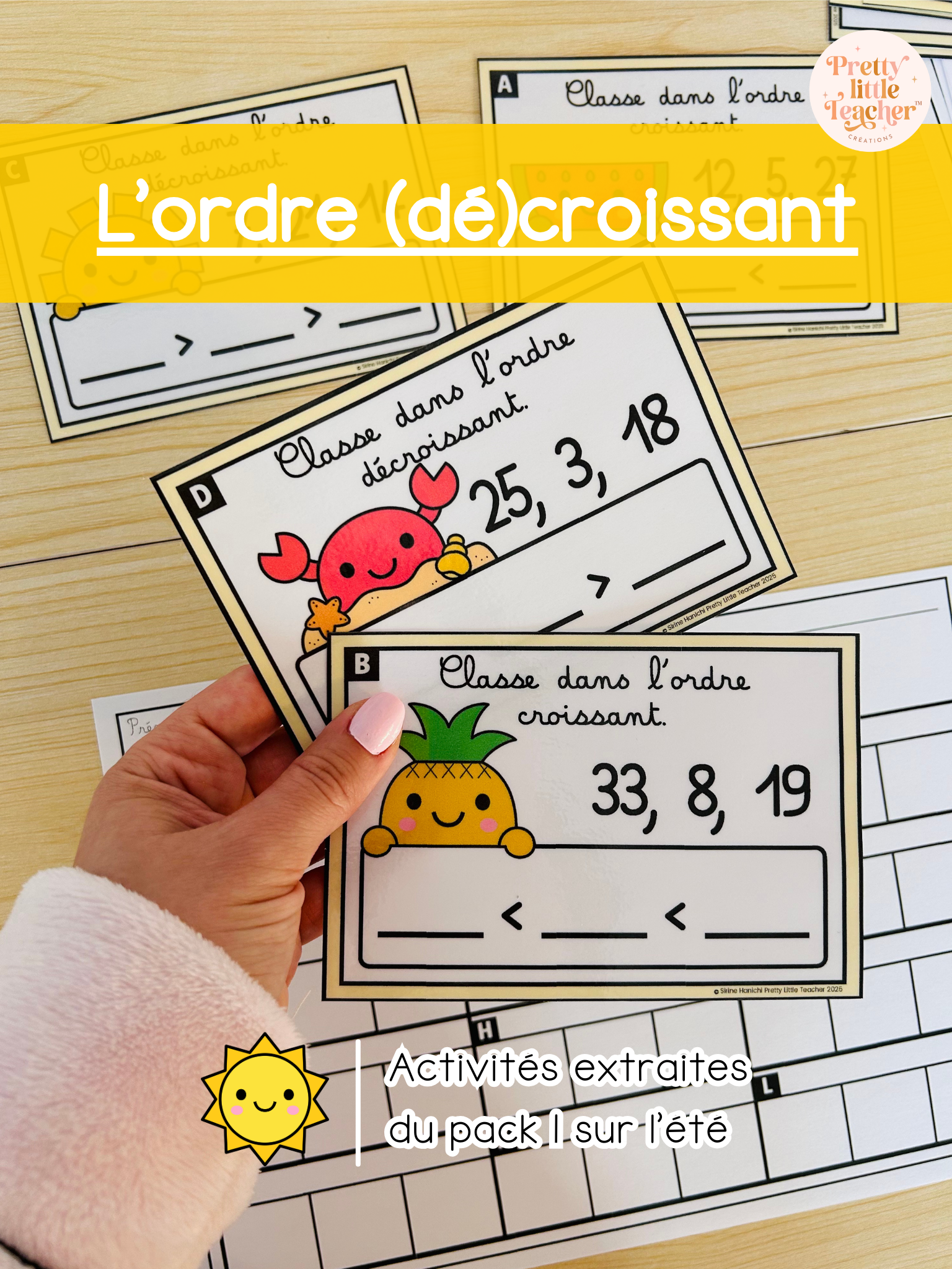 L'ordre croissant et décroissant
