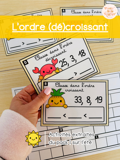 L'ordre croissant et décroissant