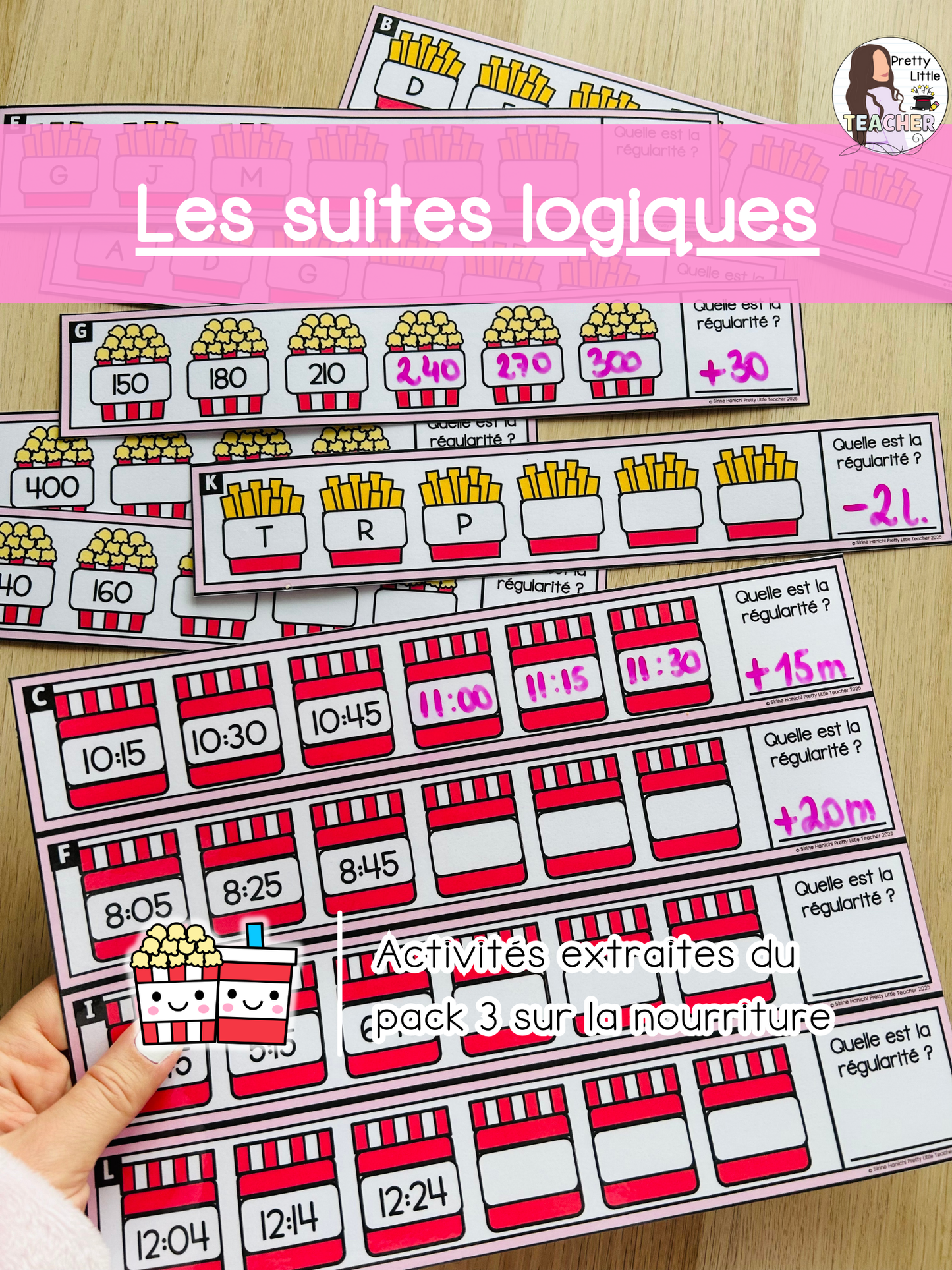 Les suites logiques : nombres, lettres et durées (3x)