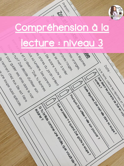 Pack annuel : compréhensions à la lecture niveau 3