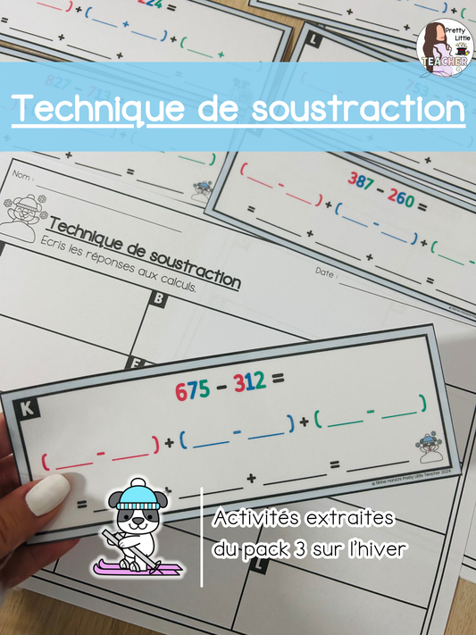 Technique de soustraction (CDU - CDU sans passage) (3x)