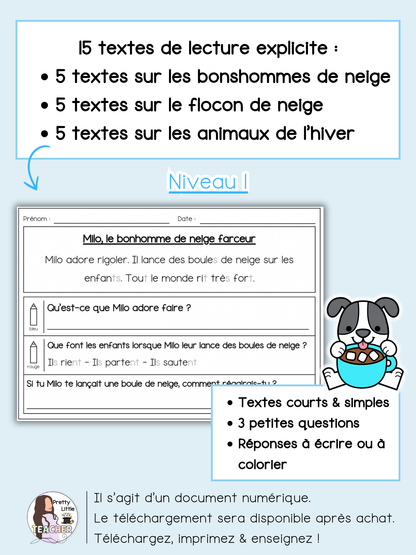 Lecture niveau 1 sur l'hiver