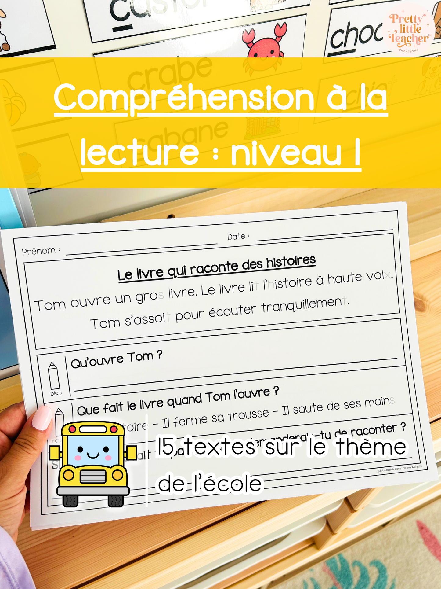 Lecture niveau 1 sur l'école