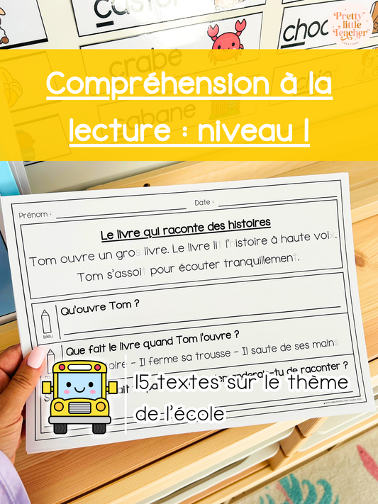 Lecture niveau 1 sur l'école