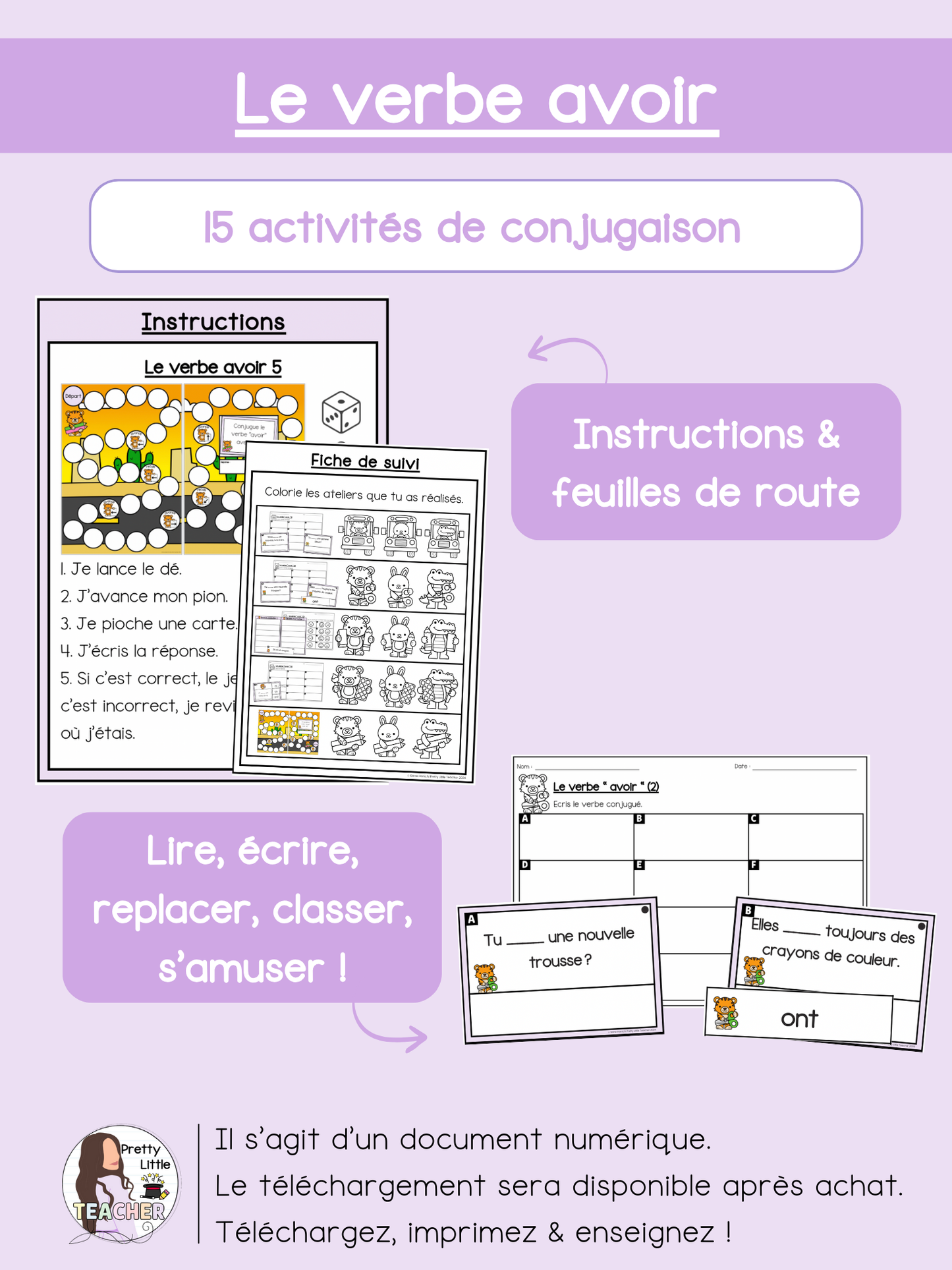 Le verbe avoir (pack de 15 activités)