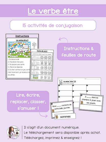 Le verbe être (pack de 15 activités)