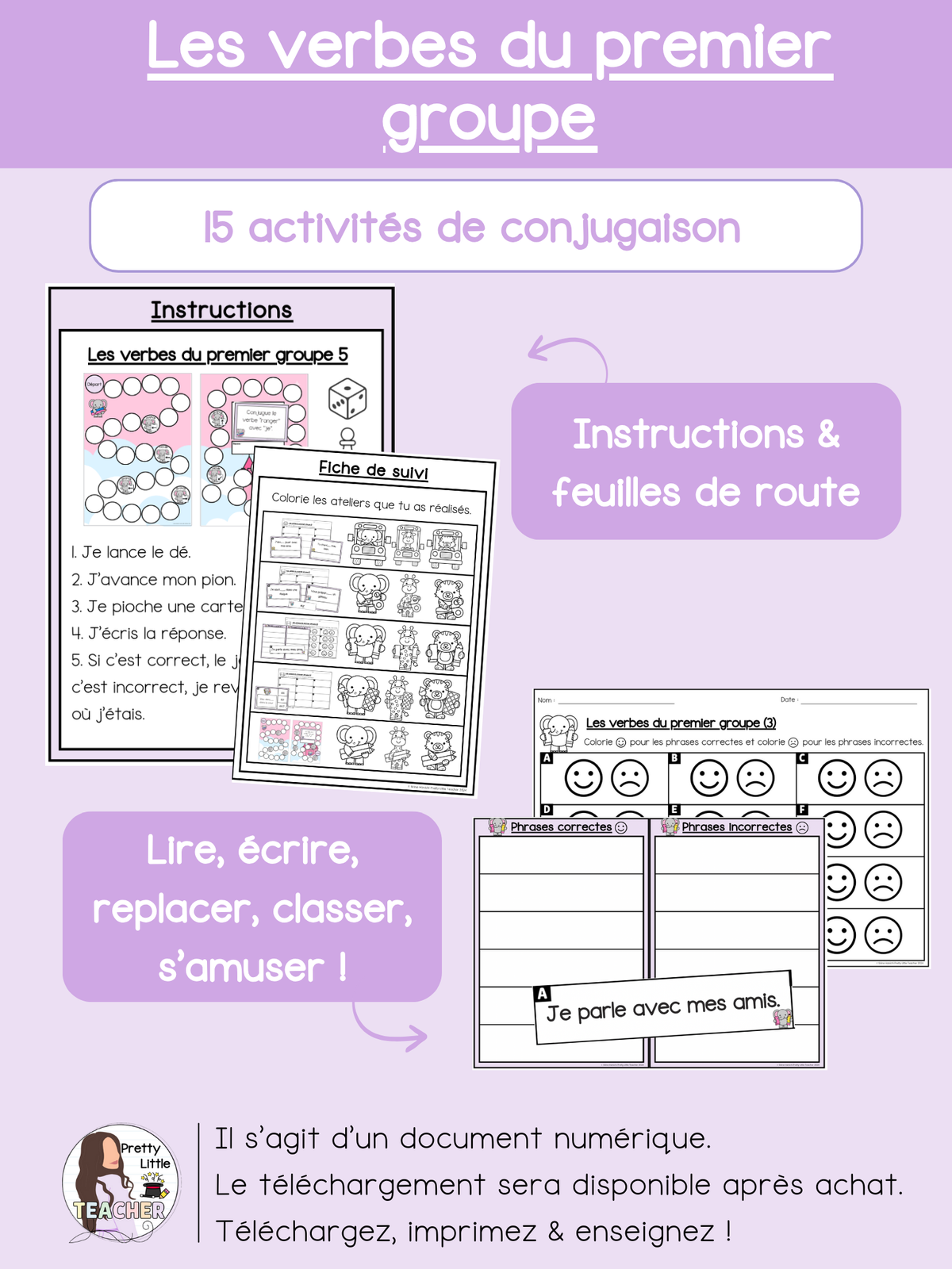 Les verbes du premier groupe (pack de 15 activités)