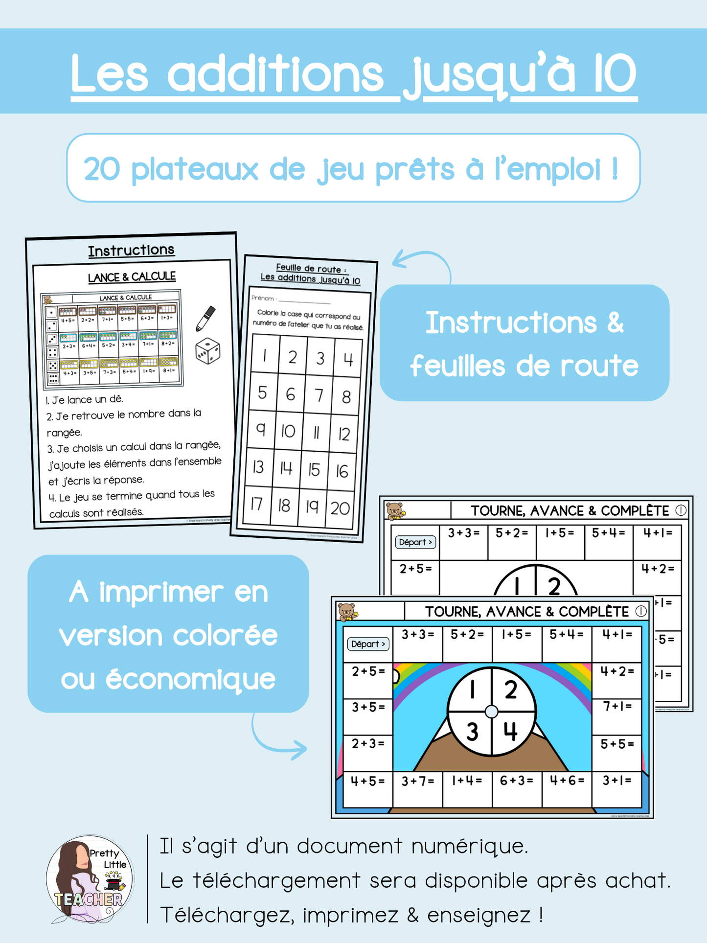 Les additions jusqu'à 10