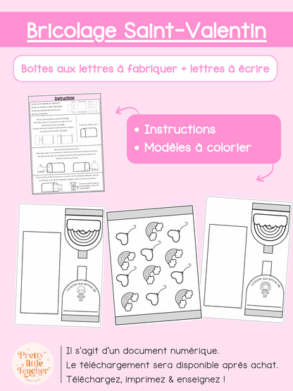 Bricolage et lettre de Saint-Valentin