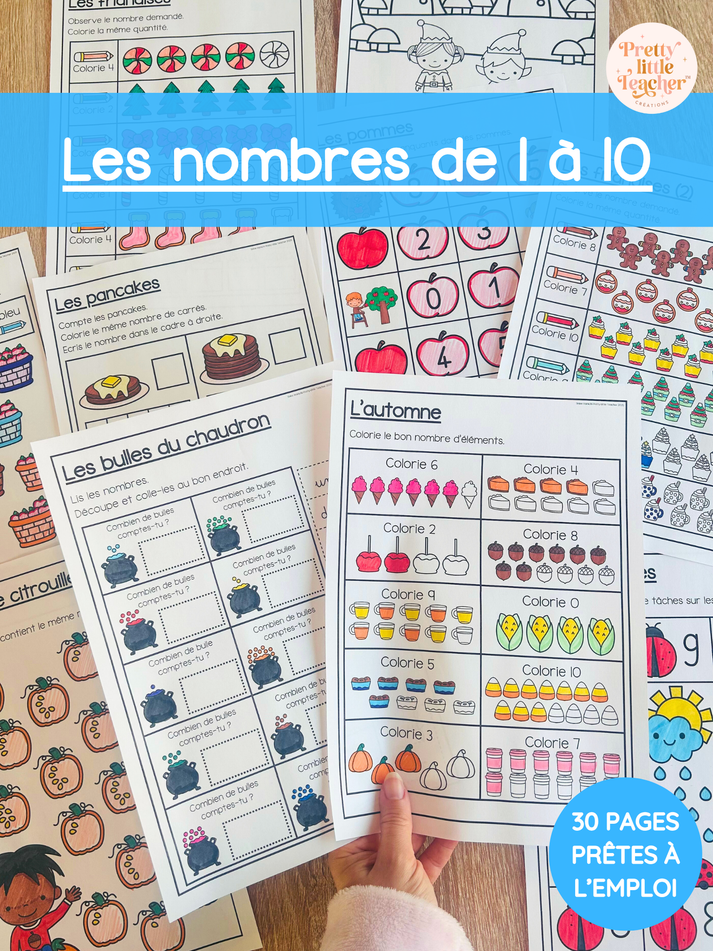 Livret : les nombres de 1 à 10 – Pretty Little Teacher
