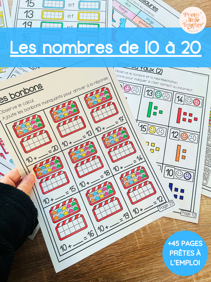 Livret : les nombres de 10 à 20