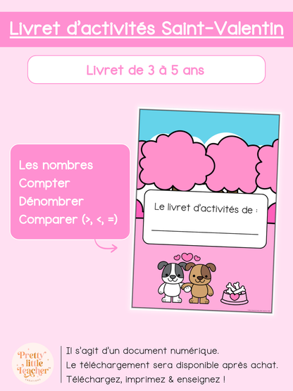 Livret d'activités sur la Saint-Valentin (3 à 5 ans)