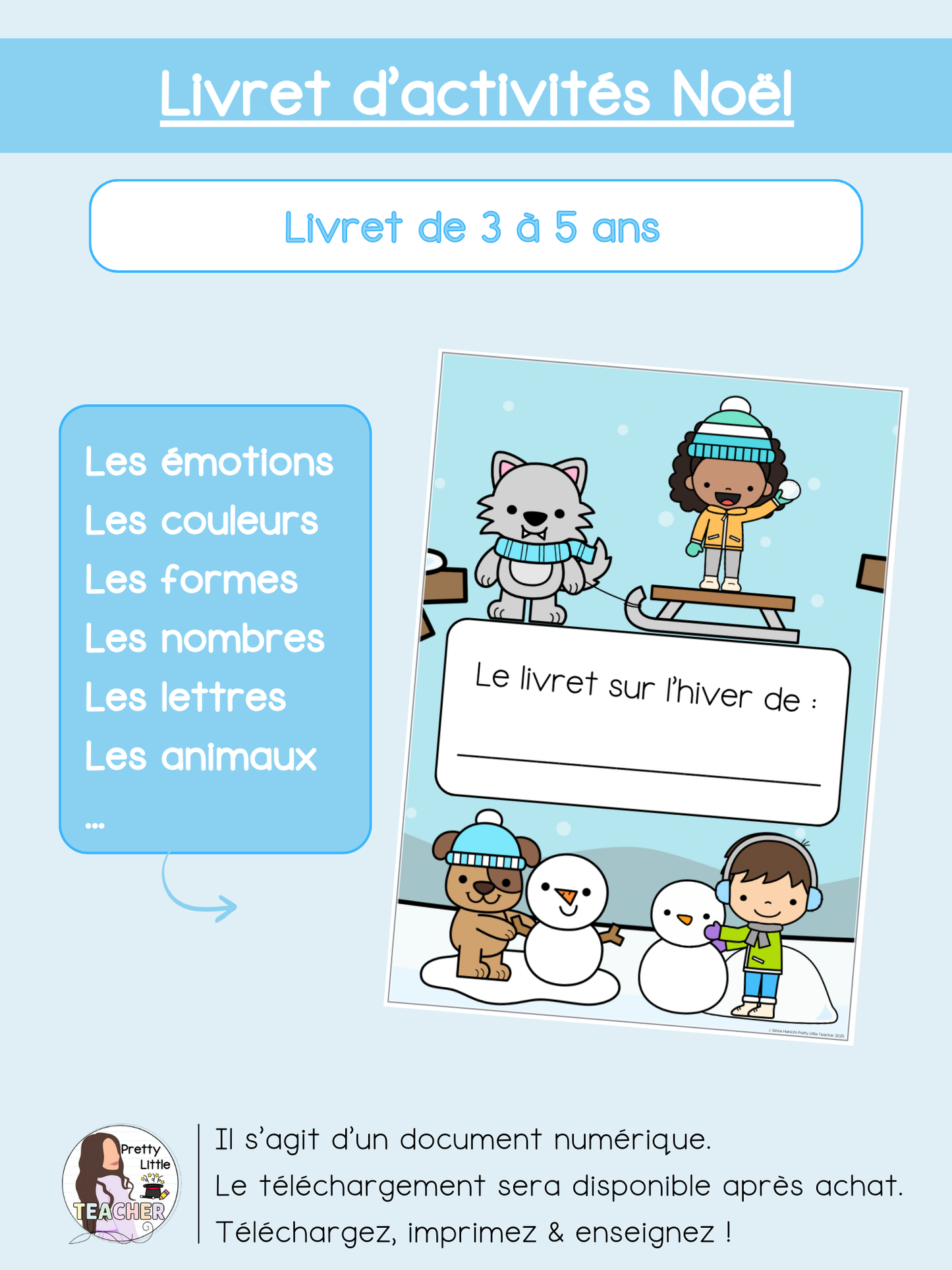 Livret d'activités sur l'hiver (3 à 5 ans)