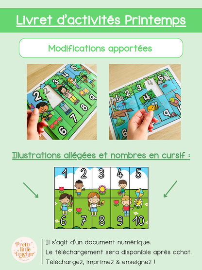 Livret d'activités sur le printemps (3 à 5 ans)