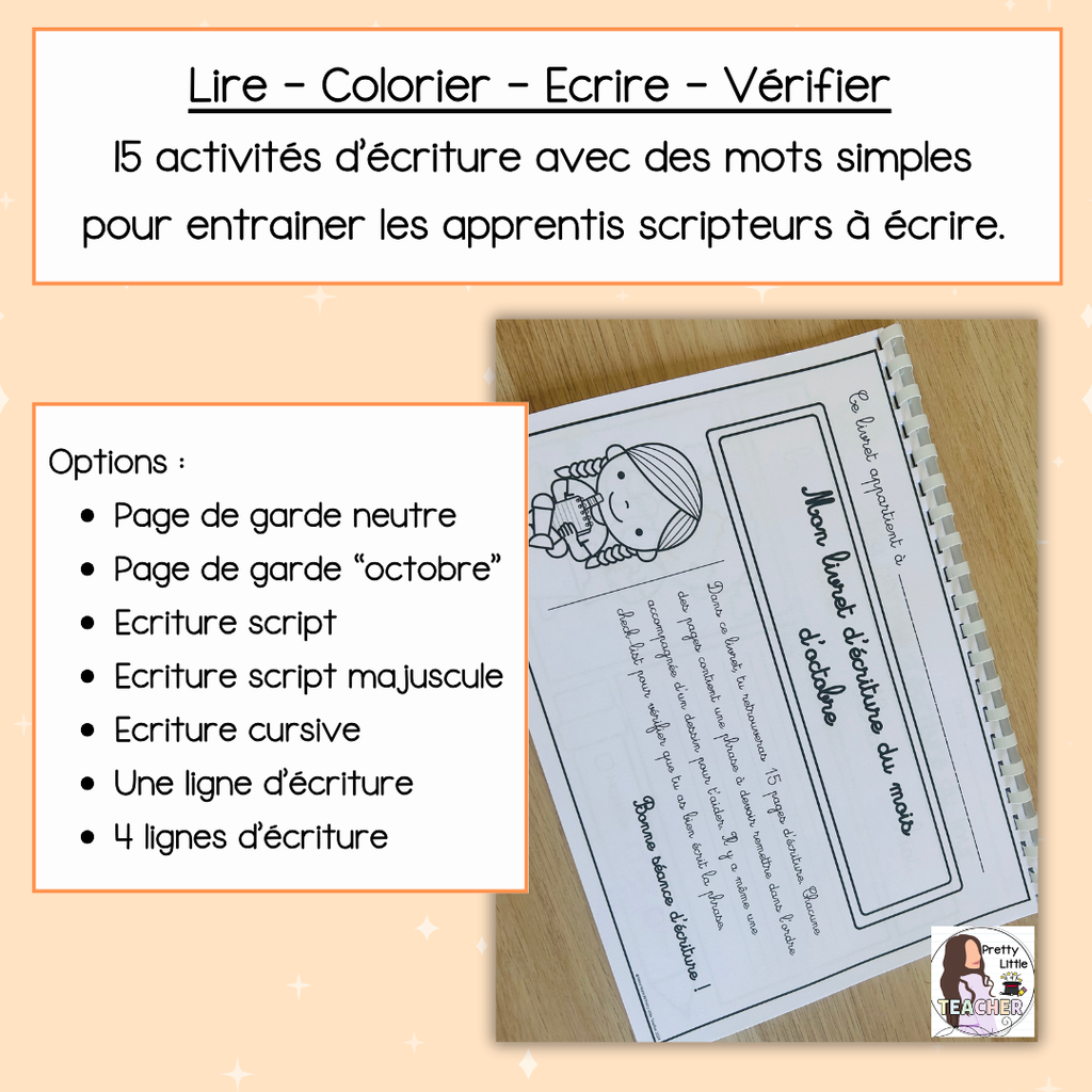 Livret d'écriture d'octobre