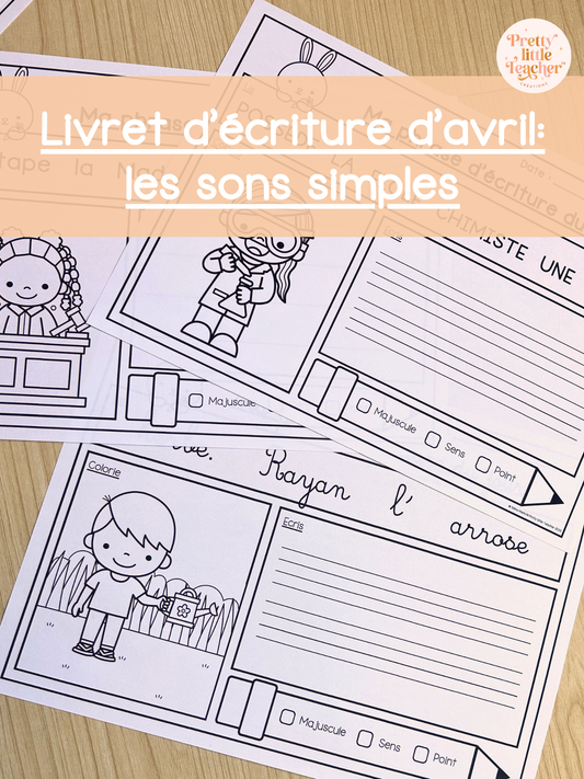 Livret d'écriture d'avril