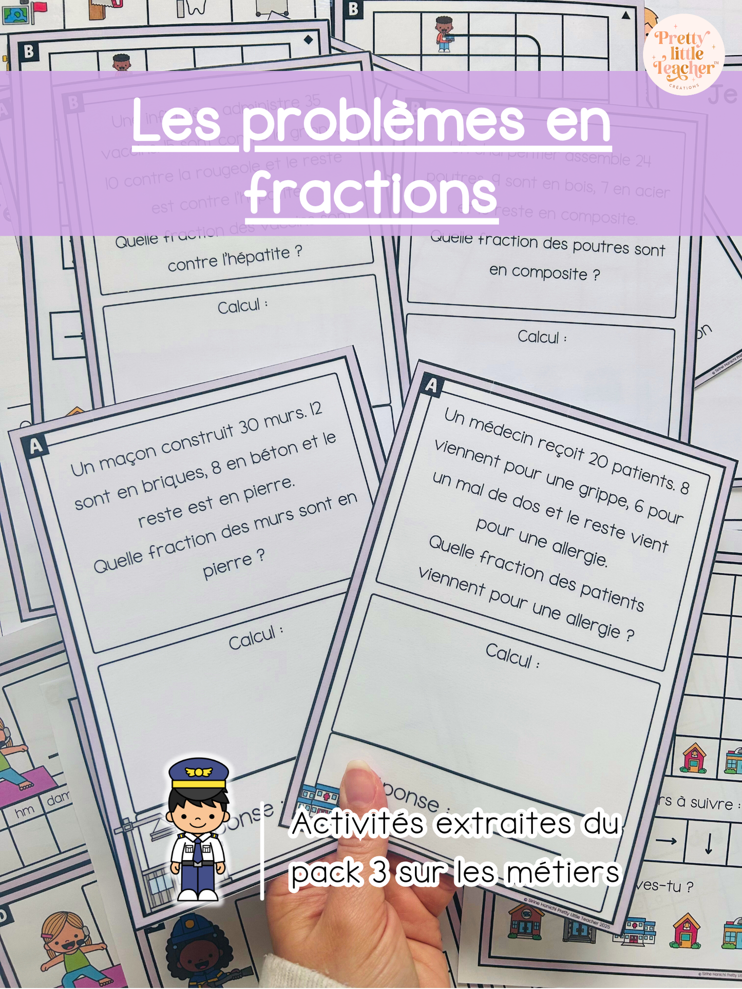 Les problèmes en fractions (3x)