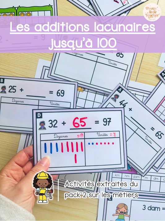 Les additions lacunaires jusqu'à 100 (3x)