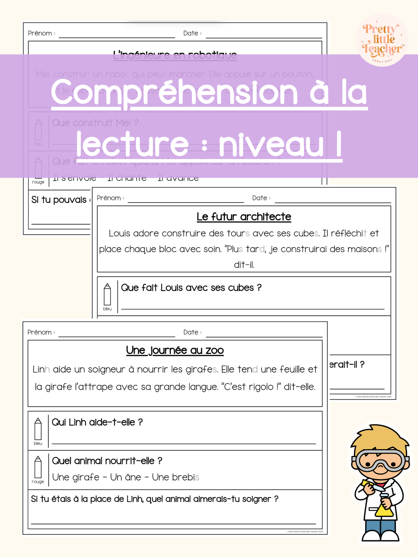 Lecture niveau 1 sur les métiers
