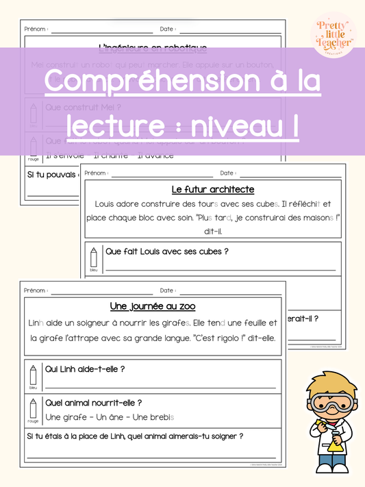 Lecture niveau 1 sur les métiers